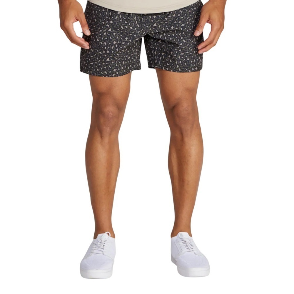 BYLT Basics Baja Black Patterned Men's Swim Board Shorts Safari Camo